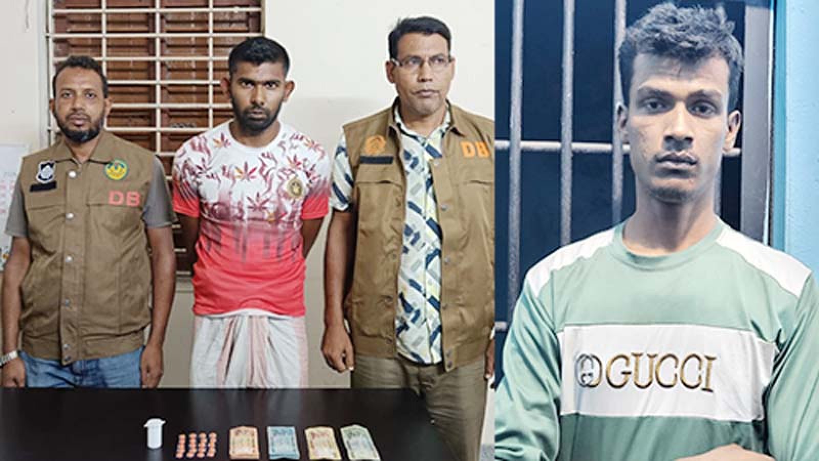 মাদকবিরোধী অভিযানে ২ মাদক ব্যবসায়ী গ্রেপ্তার; ট্যাপেন্টাডল ট্যাবলেট ও গাঁজা উদ্ধার