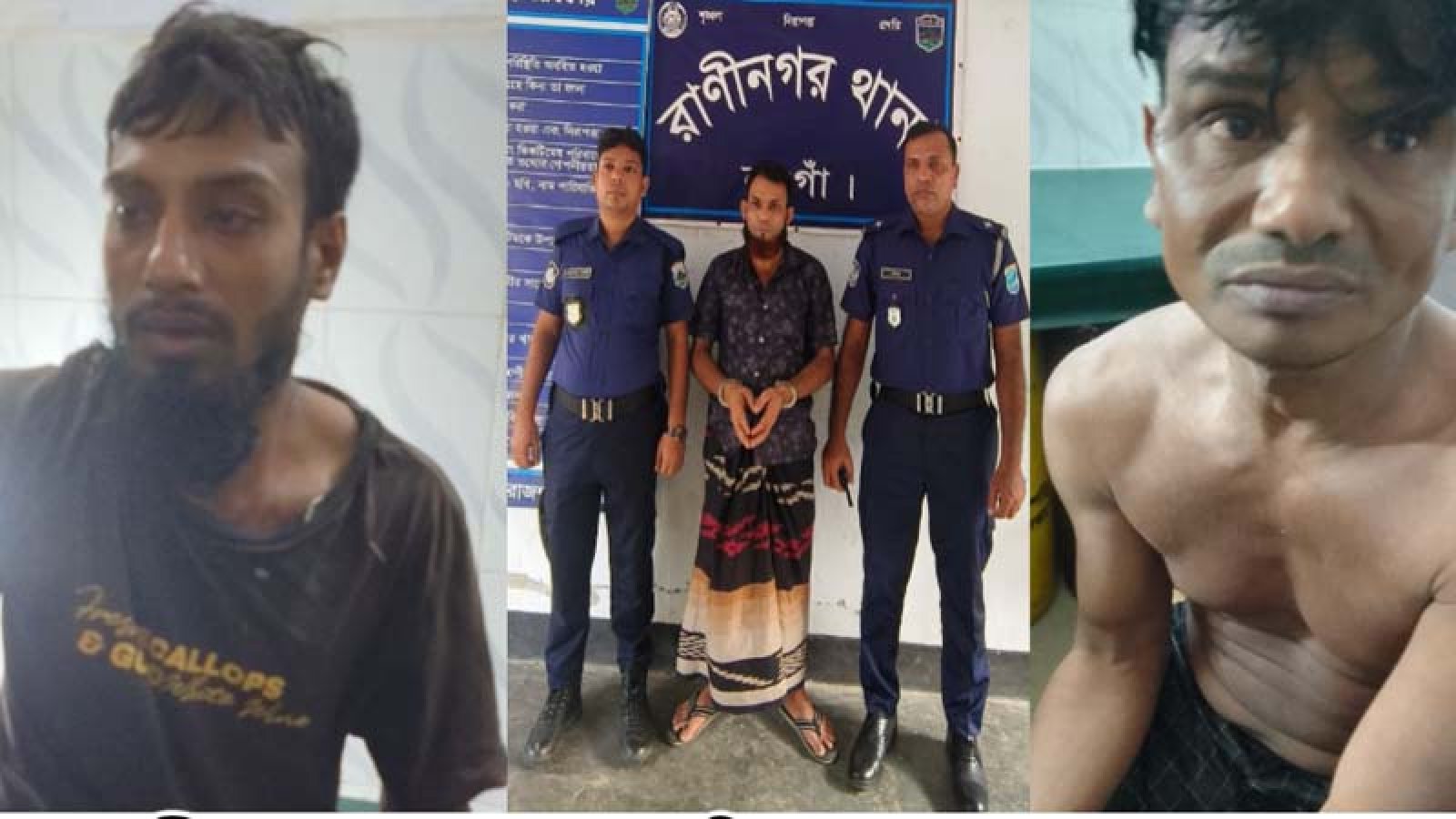রানীনগর থানা পুলিশের সিংড়া থেকে ৩ আন্তঃজেলা গরু চোর গ্রেফতার