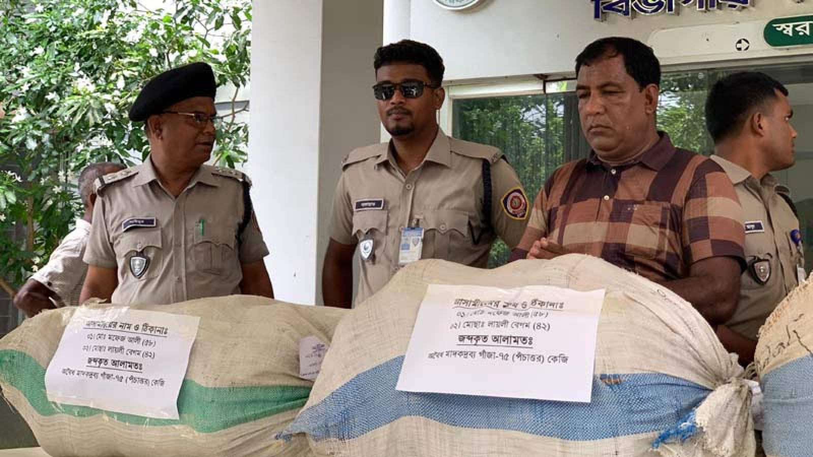 চারঘাটে ৭৫ কেজি গাঁজাসহ দুই মাদক কারবারি গ্রেফতার