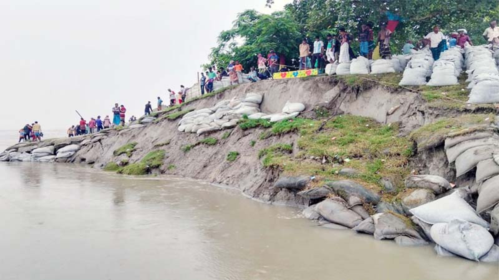 বগুড়ার যমুনা নদীর ধুনট অংশে ভয়াবহ ভাঙন, জনমনে আতংক