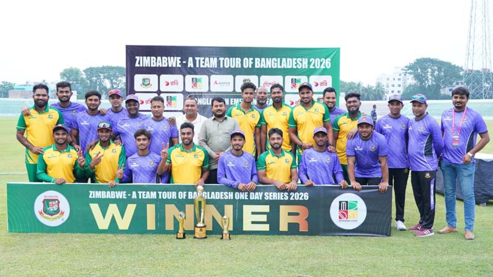 রাজশাহীতে জিম্বাবুয়ে ‘এ’ দলকে হারিয়ে সিরিজ জয় বাংলাদেশের