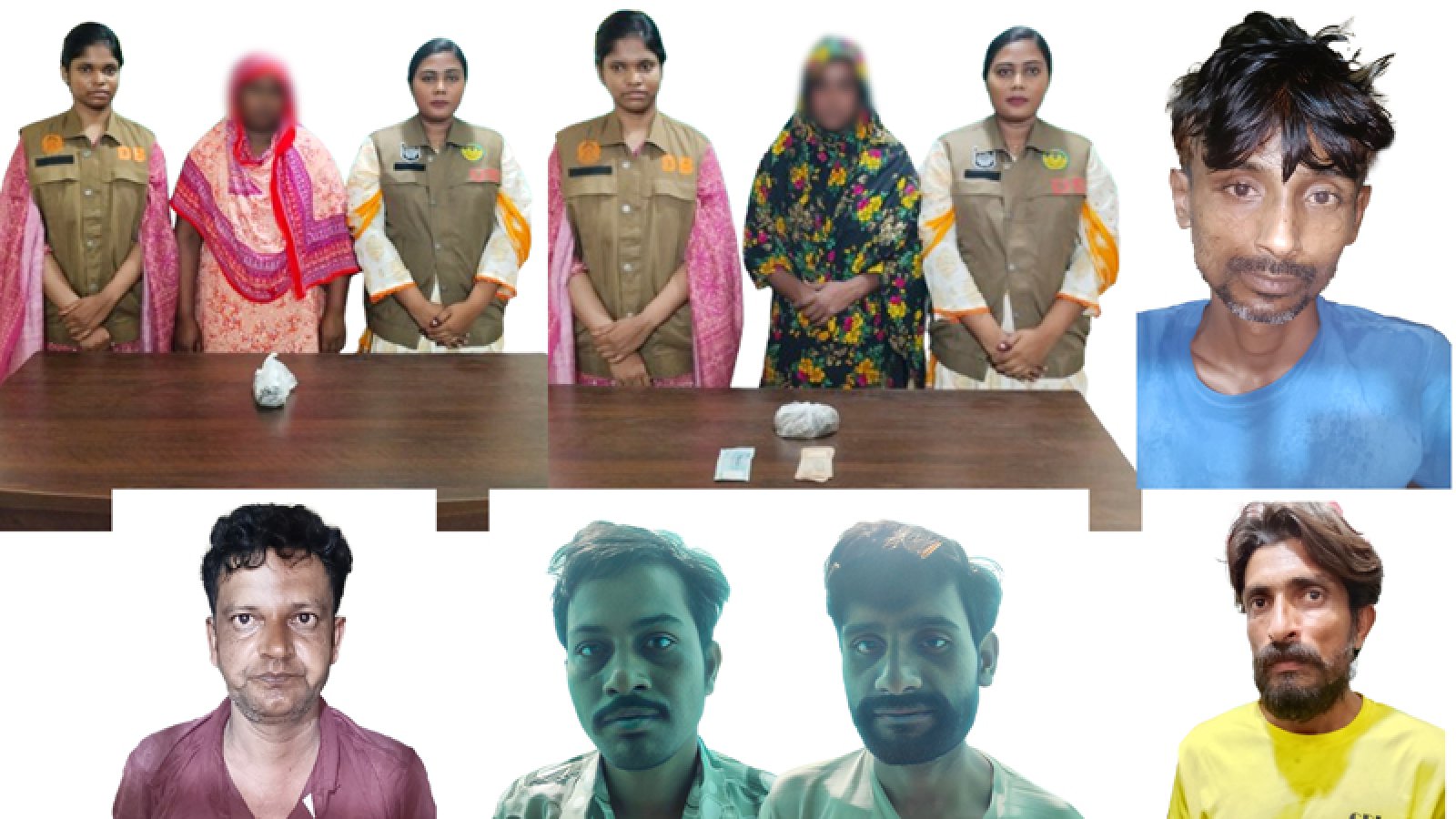নগরীতে নারীসহ ৭ মাদক ব্যবসায়ী গ্রেপ্তার, মাদকদ্রব্য উদ্ধার