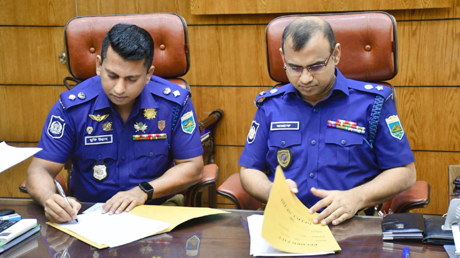 পাবনায় নবাগত পুলিশ সুপার আবু আশ্রাফের দায়িত্ব গ্রহণ, বিদায় ছুফি উল্লাহ