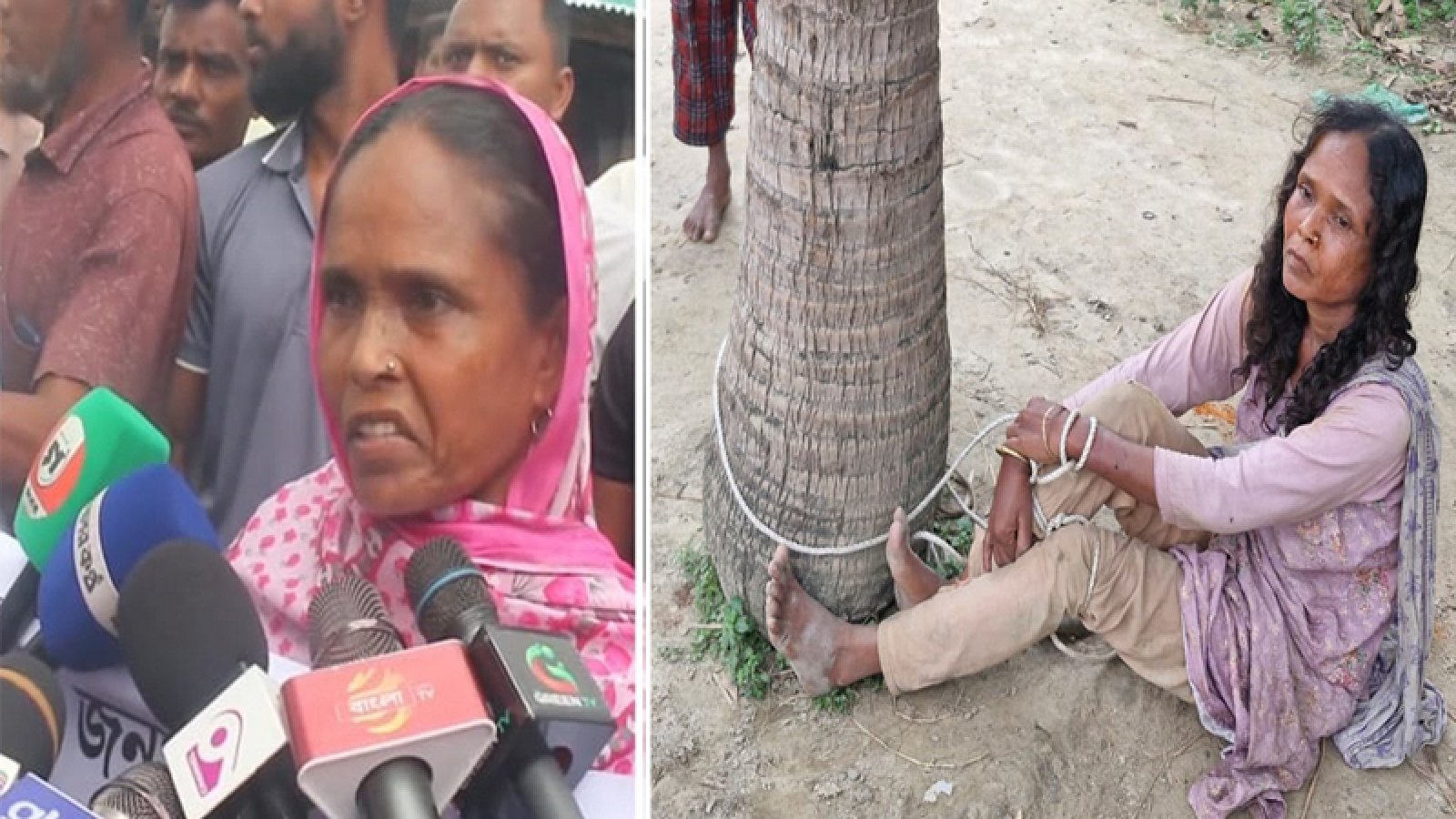 মহাদেবপুরে গৃহবধূকে গাছে বেঁধে নির্যাতন