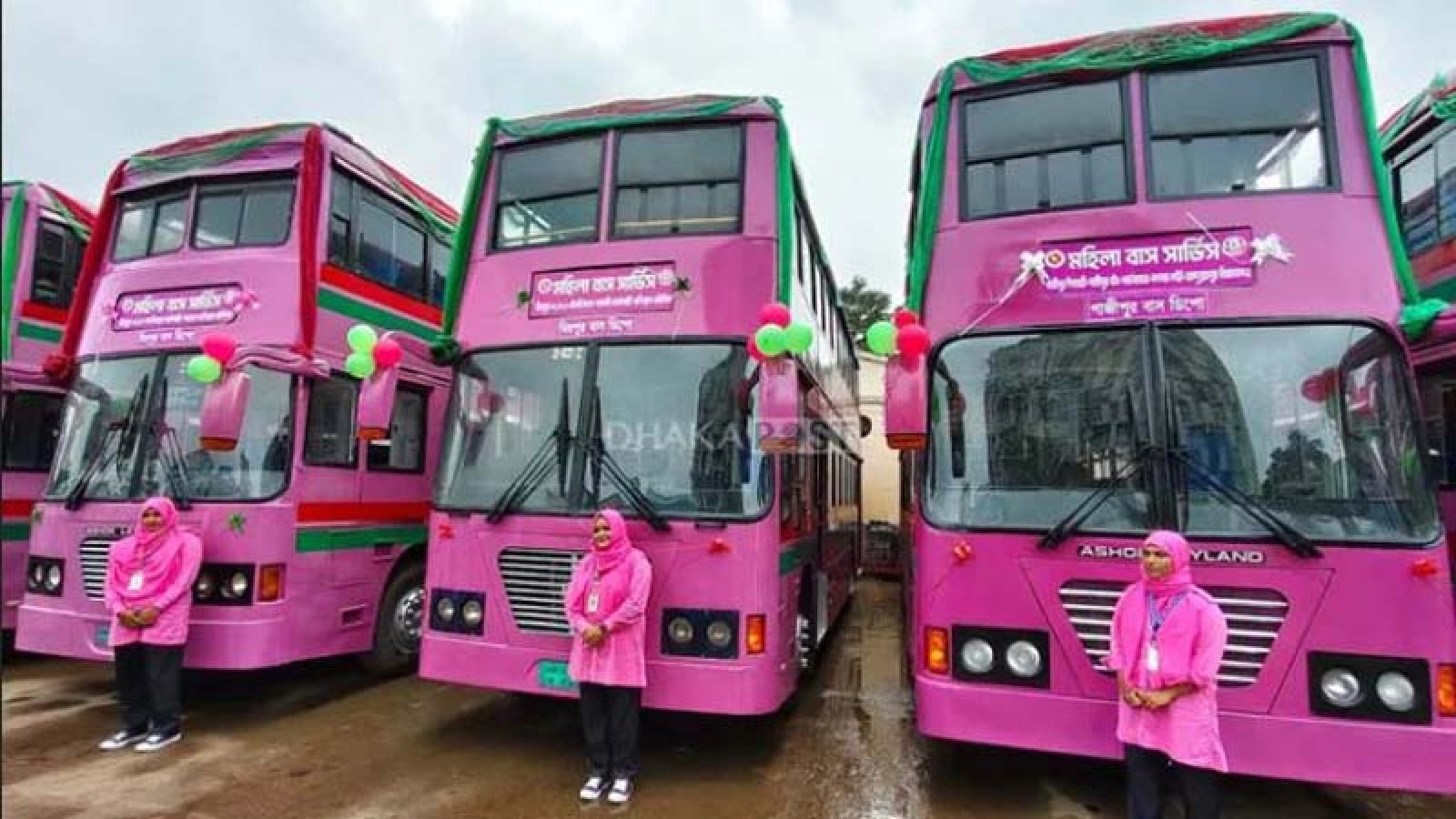 নারীদের জন্য চালু হলো ‘পিংক বাস’
