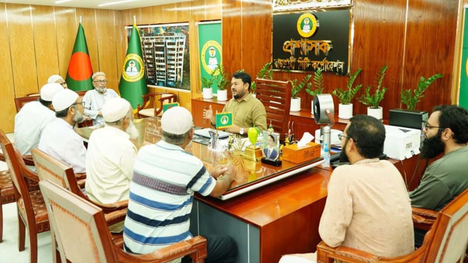 রাসিক প্রশাসকের সাথে বিভিন্ন মসজিদ কমিটির নেতৃবৃন্দের সৌজন্য সাক্ষাৎ