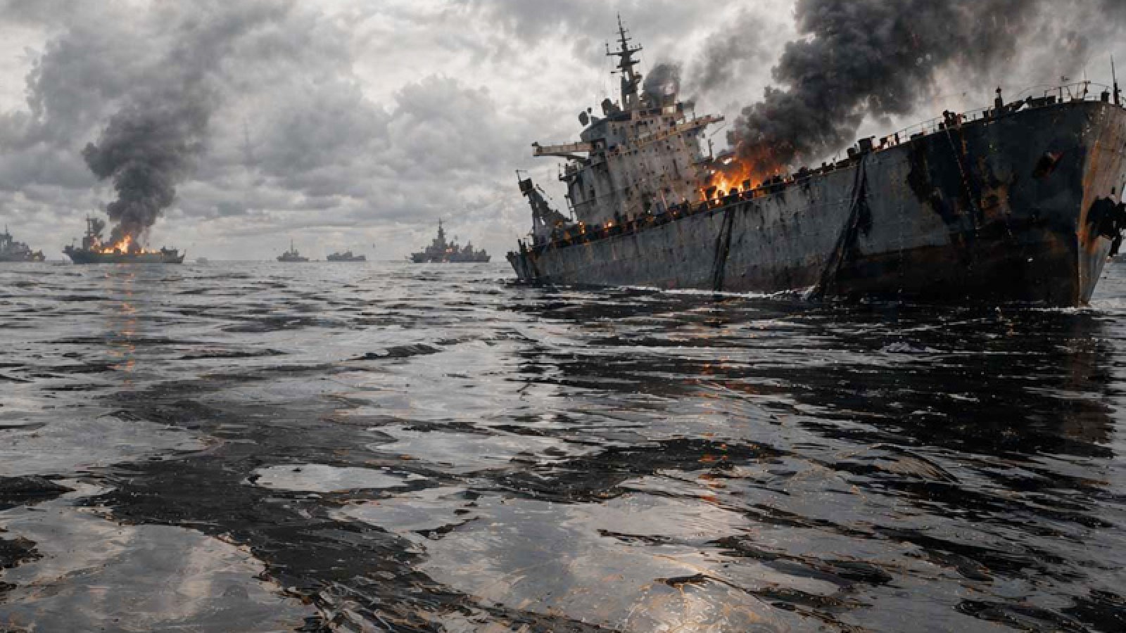 যুদ্ধের ভয়ংকর পরিণতি, সমুদ্রে মিশছে বিপুল পরিমাণ তেল, ক্ষতিগ্রস্ত জলজীবন!