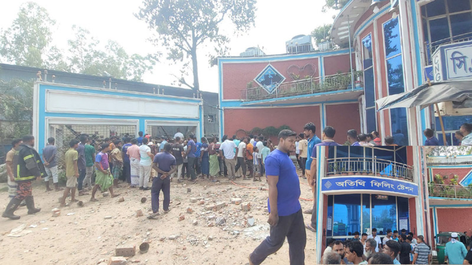 বগুড়ায় ফিলিং স্টেশনের গ্যাস প্ল্যান্টে বিস্ফোরণ, আহত ৫