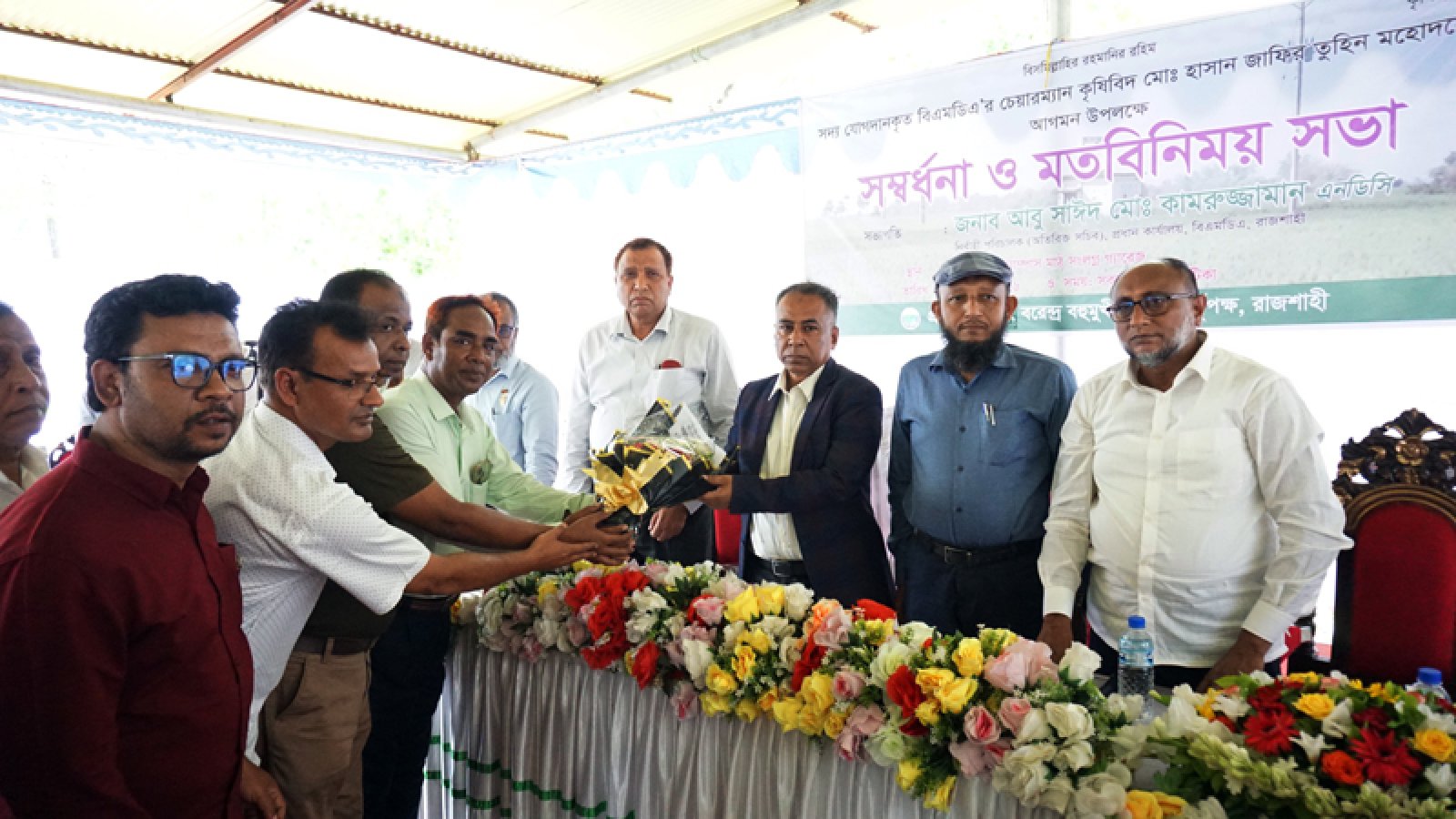 বিএমডিএ‘র সদ্য যোগদানকৃত চেয়ারম্যান হাসান জাফির তুহিনকে সংবর্ধনা