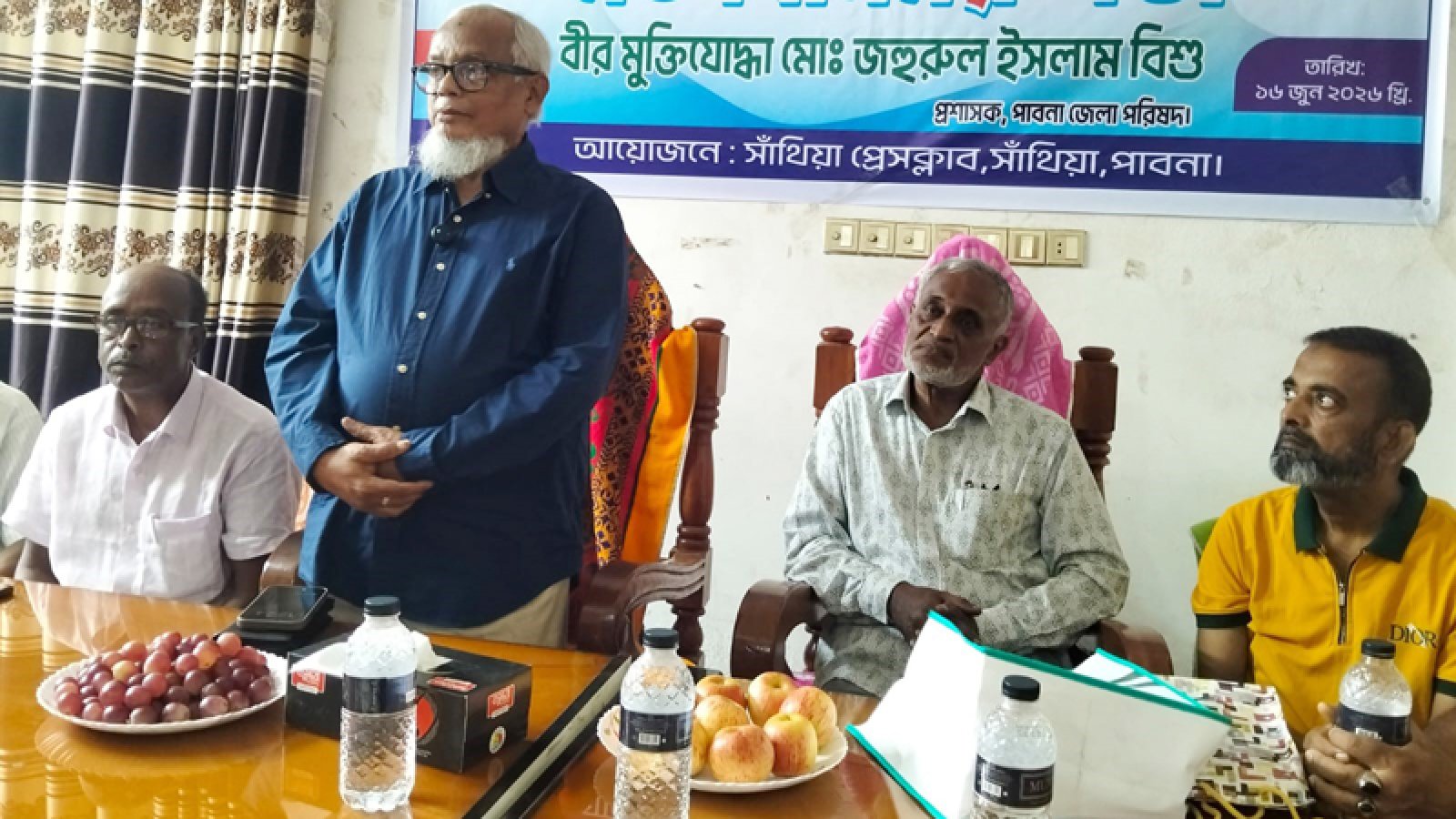 সাঁথিয়া প্রেসক্লাবের দ্বিতল ভবন নির্মাণ কাজের উদ্বোধন
