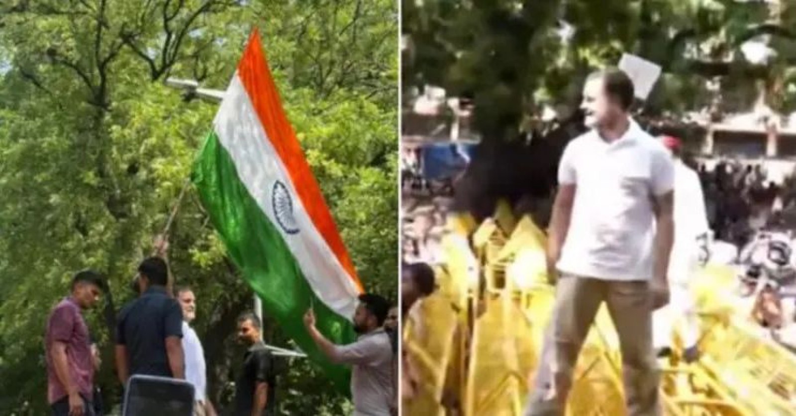 প্রিয়াঙ্কা গান্ধী আটক, ব্যারিকেডের ওপর উঠে পড়লেন রাহুল