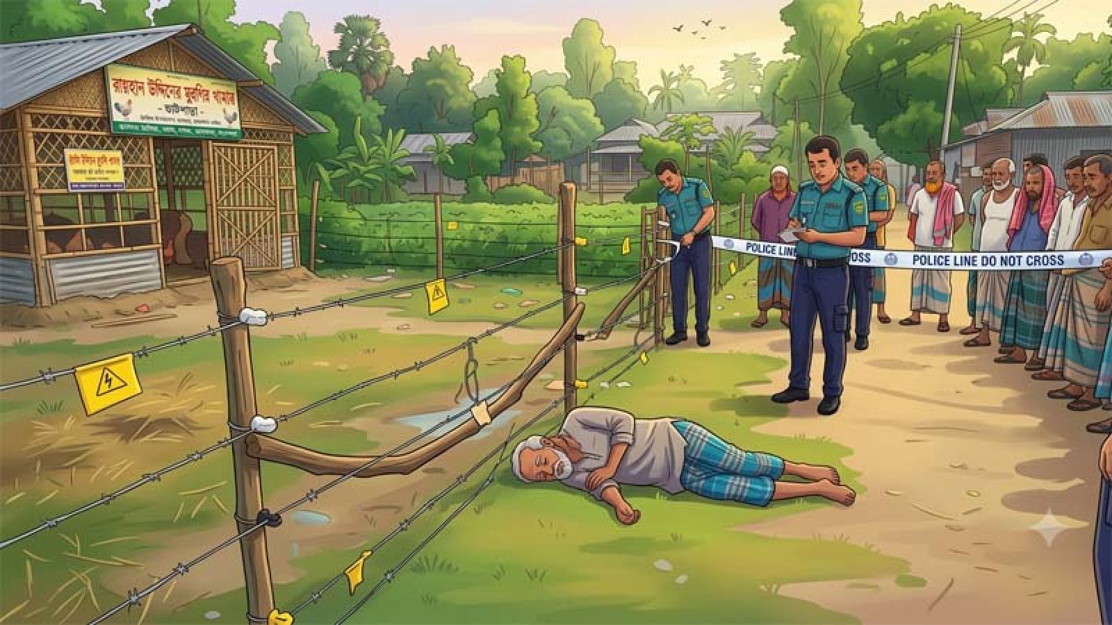 খামারে শেয়াল ঠেকাতে বৈদ্যুতিক ফাঁদে প্রাণ গেল বৃদ্ধের