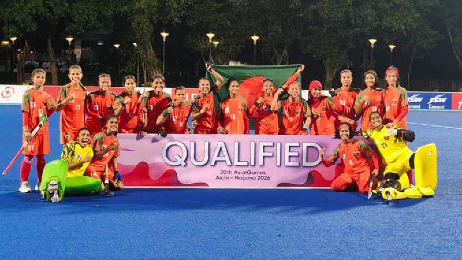 রিয়ার হ্যাটট্রিকে এশিয়ান গেমসের বাছাইয়ের ফাইনালে বাংলাদেশ