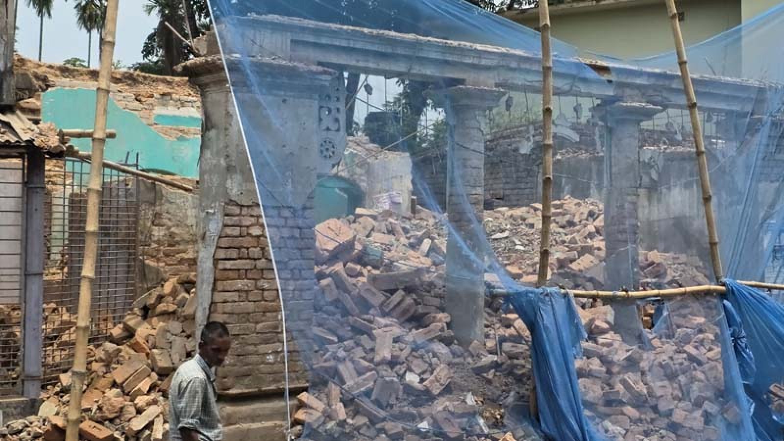 পুঠিয়া রাজবাড়ির ঐতিহাসিক ভবন ভাঙা নিয়ে থানায় সাধারণ ডায়েরি