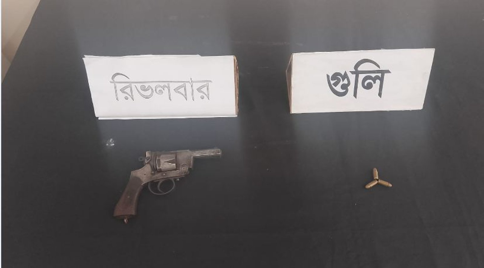 নগরীতে ১ টি বিদেশি রিভলবার ও ৩ রাউন্ড া গুলি উদ্ধার