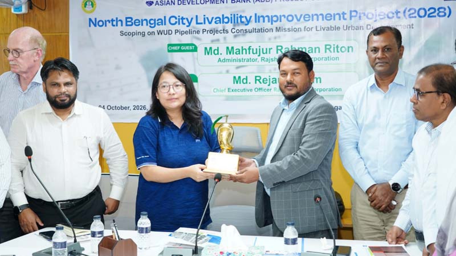 বাসযোগ্য ও টেকসই নগর উন্নয়নে এডিবির প্রতিনিধিদের সঙ্গে রাসিকের সভা