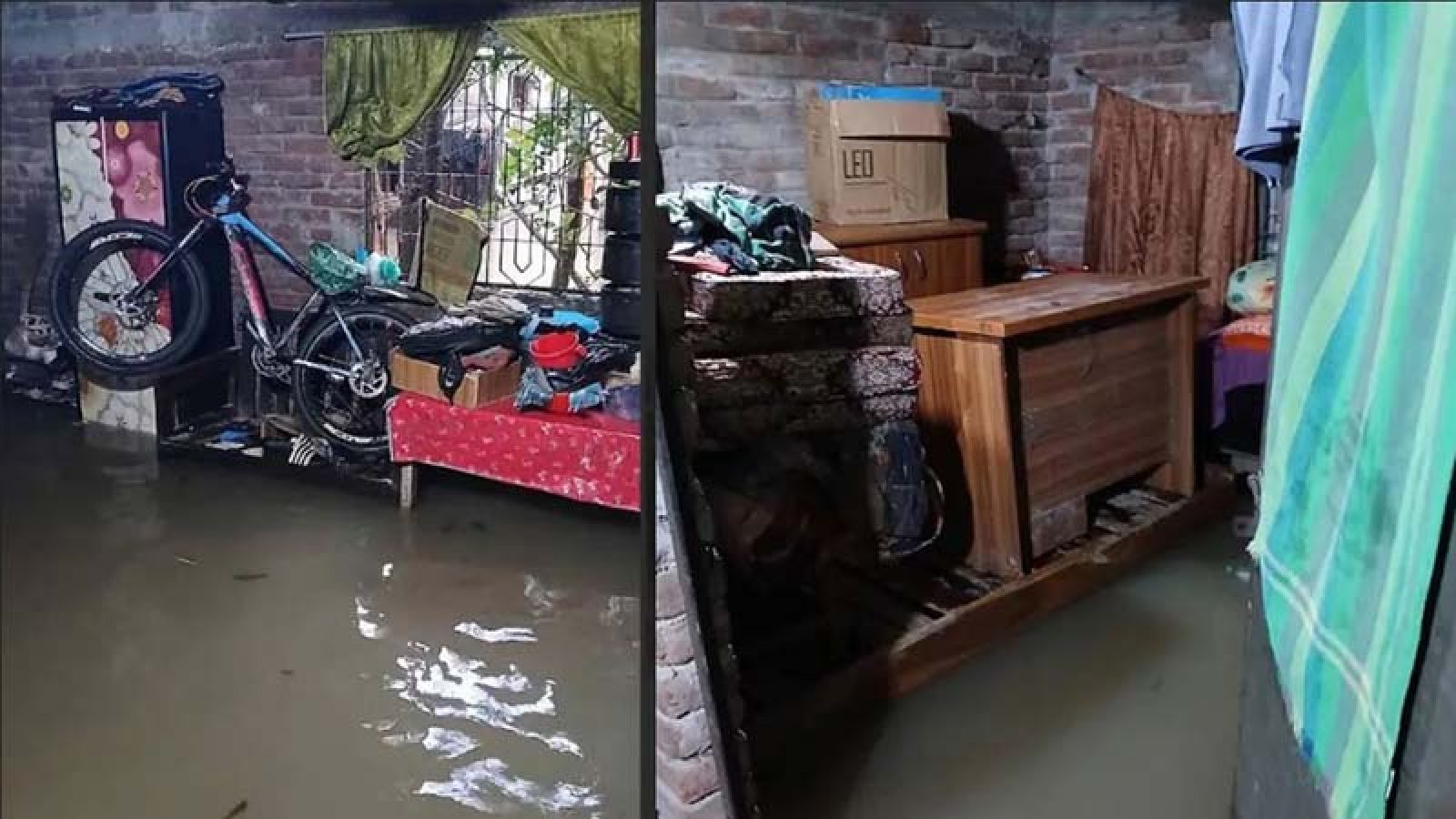 চাঁপাইনবাবগঞ্জে রাতভর বৃষ্টিতে জলাবদ্ধ, বাসাবাড়িতে ঢুকেছে পানি