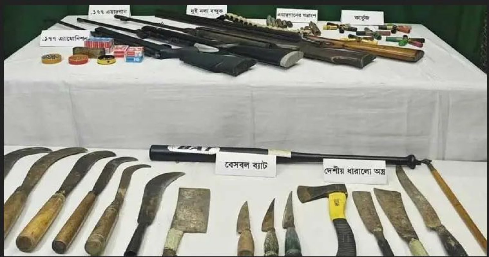 বাড্ডা ও যাত্রাবাড়ীতে সেনা অভিযান, বিপুল অস্ত্র-মাদক উদ্ধার