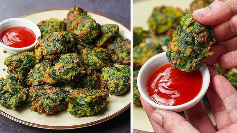 শীতের সন্ধ্যায় পালং শাকের পাকোড়া