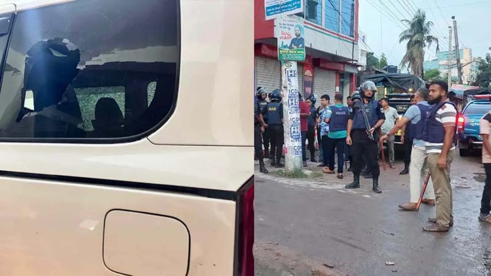 এমপি আমির হামজার গাড়িতে হামলা-ভাঙচুর