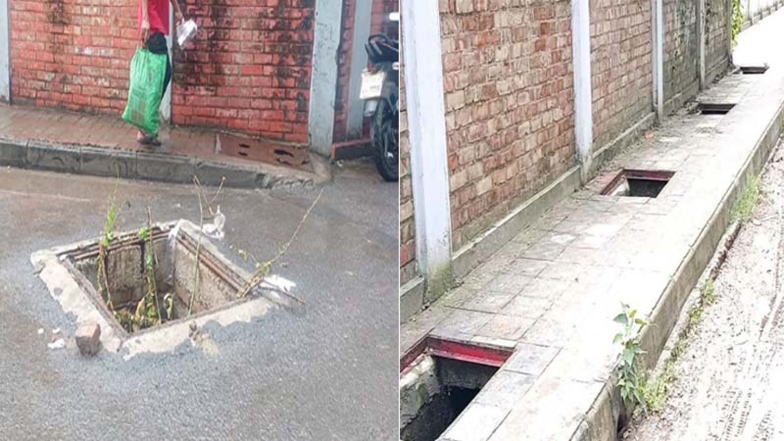ফুটপাতে নতুন স্লাব দিলেও হচ্ছে চুরি