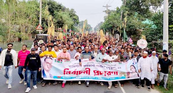 লালপুরে ফারজানা শারমিন পুতুলের নির্বাচনী প্রচারণা