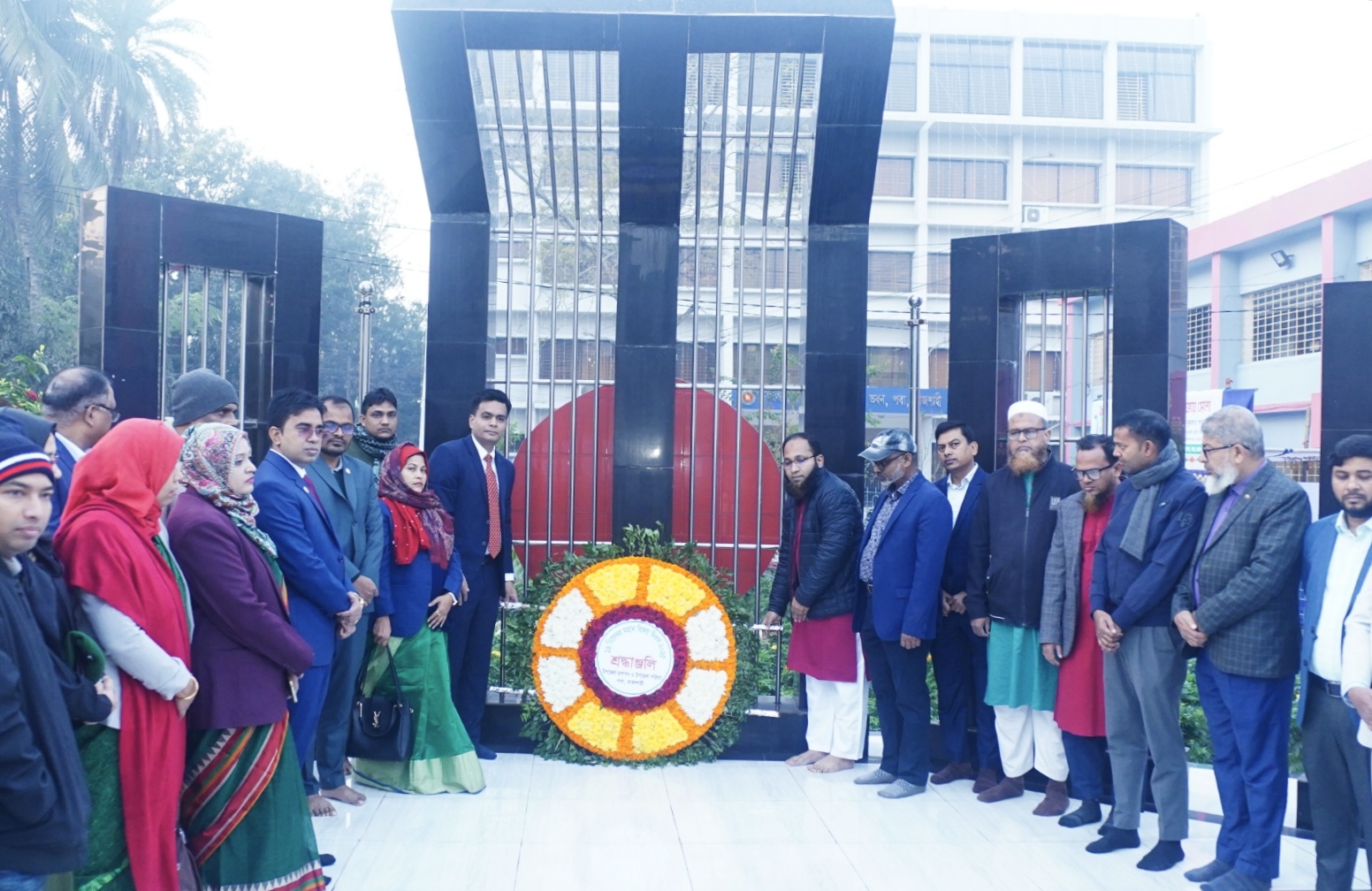 মহান বিজয় দিবসে পবায় বীর শহীদদের প্রতি শ্রদ্ধা নিবেদন