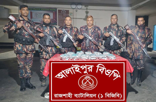 চারঘাট সীমান্তে নিষিদ্ধ ও ক্ষতিকারক কীটনাশক জব্দ