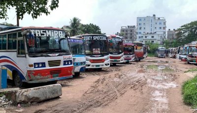 রাজশাহী থেকে এবার সারাদেশের বাস চলাচল বন্ধ