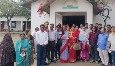 তানোরে জলবায়ুর প্রভাব পর্যবেক্ষণে ক্লাইমেট অ্যাডভোকেসি ফোরামের মাঠ পরিদর্শন