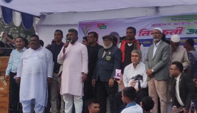 বদলগাছী বিএনপির শেষ মুহূর্তে প্রচারনা জনসভায় জনতার ঢল