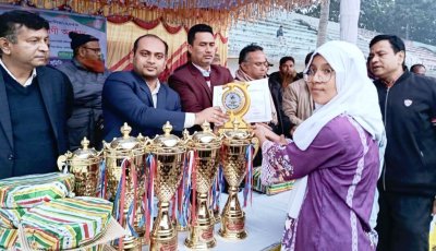 পার্বতীপুরে শীতকালীন ক্রীড়া প্রতিযোগীতার পুরস্কার বিতরণ