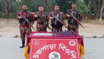শিবগঞ্জ সীমান্তে ৯১ হাজার টাকার মাদক জব্দ