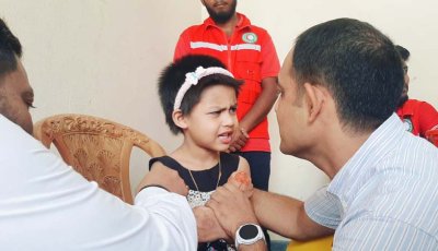 সিংড়ায় হাম-রুবেলা টিকাদান ক্যাম্পেইনে উদ্বোধন