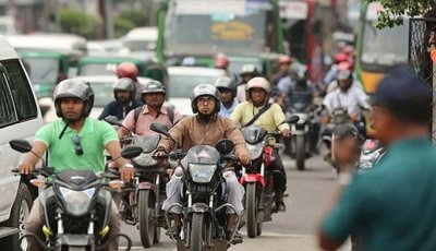 মোটরসাইকেলের সামনে নম্বরপ্লেট বাধ্যতামূলক
