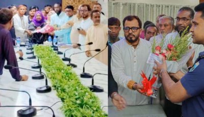পত্নীতলায় ইউএনও ও ওসি’র সাথে বিএনপি নেতা শাহীনের নেতৃত্বে মতবিনিময়