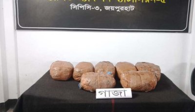 নওগায় ১৫ কেজি গাঁজাসহ এক মাদক ব্যবসায়ীকে গ্রেফতার