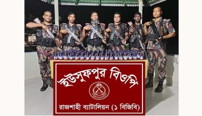 রাজশাহী সীমান্ত অভিযানে ভারতীয় মাদকদ্রব্য জব্দ