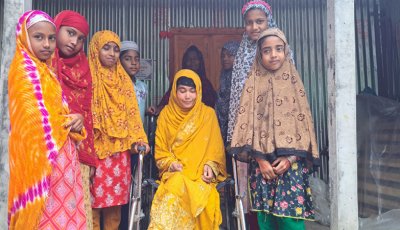 সাইলেন্ট হ্যান্ডস সাপোর্ট সোসাইটির উদ্যোগে নতুন ঘর পেলেন প্রতিবন্ধী জমেলা