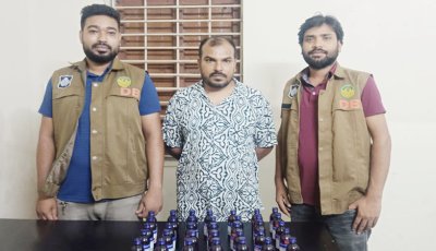 নগরীতে ৩৫ বোতল ইসকাফ সিরাপসহ এক মাদক কারবারি গ্রেপ্তার