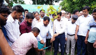রুয়েটে বৃক্ষরোপণ কর্মসূচির উদ্বোধন করলেন রাসিক প্রশাসক