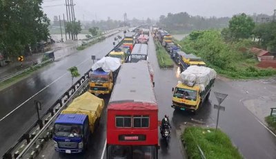 ঢাকা-টাঙ্গাইল মহাসড়কে ৬০ কিলোমিটারে যানজট