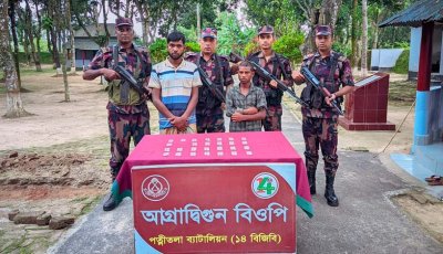 পত্নীতলা ভারতীয় মাদকদ্রব্য উদ্ধার, আটক ২