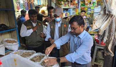 বগুড়ায় নিরাপদ খাদ্য কর্তৃপক্ষের অভিযান, জিলাপিতে নিষিদ্ধ ‘হাইড্রোজ’: পাওয়ায় জিলাপি ধ্বংস
