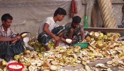 চাঁপাইনবাবগঞ্জে তীব্র গরমে তালশাঁসের চাহিদা বৃদ্ধি, ব্যস্ত বিক্রেতারা