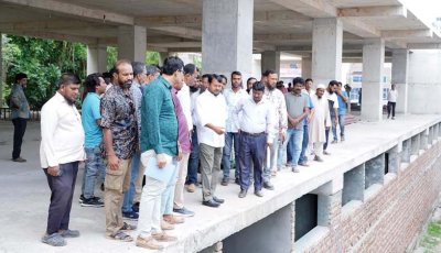 নগরীর বিভিন্ন উন্নয়ন কাজ পরিদর্শনে রাসিক প্রশাসক