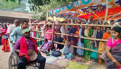 রাম নবমীতে ঠাকুরমান্দার রঘুনাথ জিউ মন্দিরে ভক্তদের ঢল