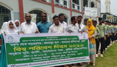 সাপাহারে বিশ্ব পরিবেশ দিবস উদযাপন
