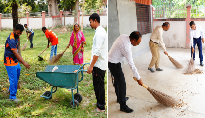 ডেঙ্গু ও চিকুনগুনিয়া প্রতিরোধে অফিস প্রাঙ্গণ পরিষ্কার করেন বিভাগীয় কার্যালয়ের কর্মকর্তা ও কর্মচারীরা