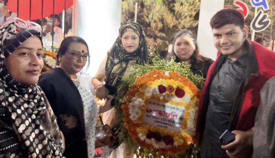 রাজশাহীতে ভাষা শহীদদের প্রতি ওয়ার্ল্ড হিউম্যান রাইটসের শ্রদ্ধা